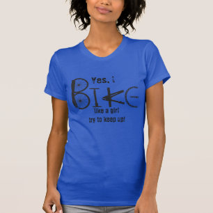 女の子のおもしろいな引用文の落書きのバイクの部品のようなバイク Tシャツ