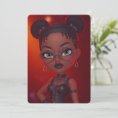 女の子のおもしろいカード 招待状 (スタンド正面)