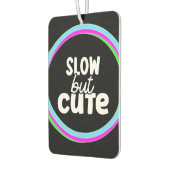 女の子のおもしろい引用文慎重なドライバーのネオンピンクの車 カーエアーフレッシュナー (左)