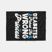 女の子のおもしろい糖尿病は間違ったプリンセスT1d Aを選んだ フリースブランケット (正面(横))