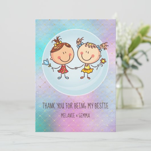 女の子のお友達へのBFFのかわいいプレゼントかわいい (スタンド正面)