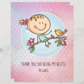 女の子のお友達へのBFFのかわいいプレゼントかわいい (正面/裏面)