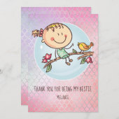 女の子のお友達へのBFFのかわいいプレゼントかわいい (正面/裏面)