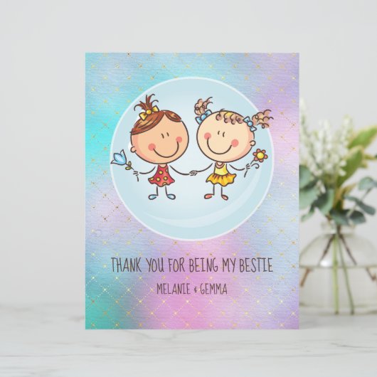 女の子のお友達へのBFFのかわいいプレゼントかわいい (スタンド正面)