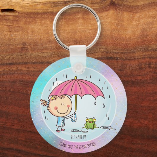女の子のお友達へのBFFのかわいいプレゼントかわいい キーホルダー (正面)