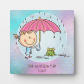 女の子のお友達へのBFFのかわいいプレゼントかわいい フォトプラーク (正面)