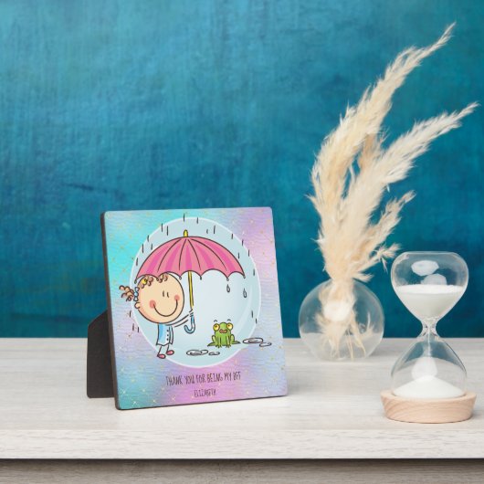 女の子のお友達へのBFFのかわいいプレゼントかわいい フォトプラーク (インサイチュ)