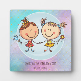 女の子のお友達へのBFFのかわいいプレゼントかわいい フォトプラーク