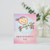 女の子のお友達へのBFFのかわいいプレゼントかわいい ポストカード (スタンド正面)