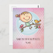 女の子のお友達へのBFFのかわいいプレゼントかわいい ポストカード (正面/裏面)