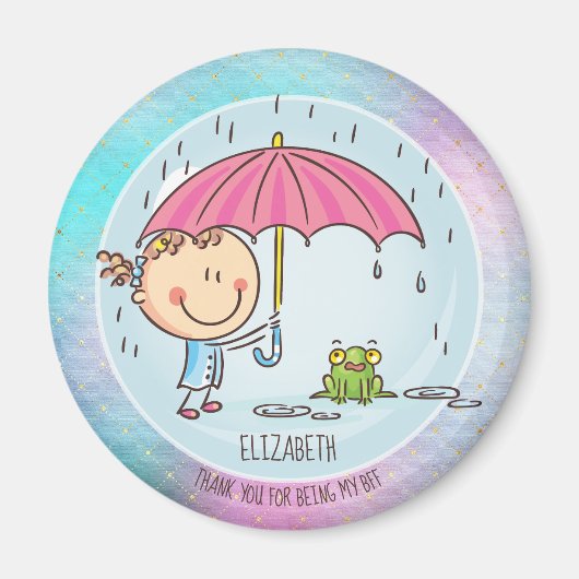 女の子のお友達へのBFFのかわいいプレゼントかわいい マグネット (正面)