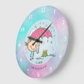 女の子のお友達へのBFFのかわいいプレゼントかわいい ラージ壁時計 (傾斜)