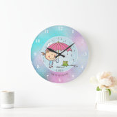 女の子のお友達へのBFFのかわいいプレゼントかわいい ラージ壁時計 (ホーム)