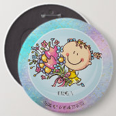 女の子のお友達へのBFFのかわいいプレゼントかわいい 缶バッジ (正面&裏面)