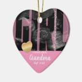 女の子のお知らせ – DIY文字付ソノグラム セラミックオーナメント (左)