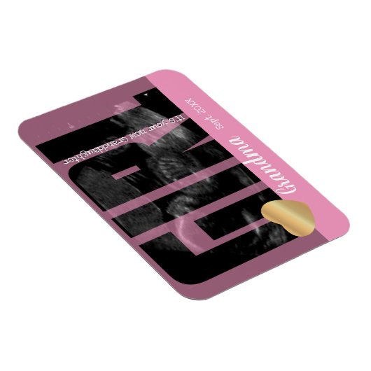 女の子のお知らせ – DIY文字付ソノグラム マグネット (右側)