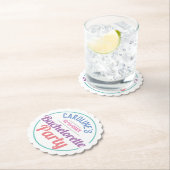 女の子のお祝いのバチェロレッテ ペーパーコースター (インサイチュ)