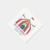 女の子のかわいいサーカスの性別がシャワーの赤ちゃんを暴露 スタンダードカクテルナプキン