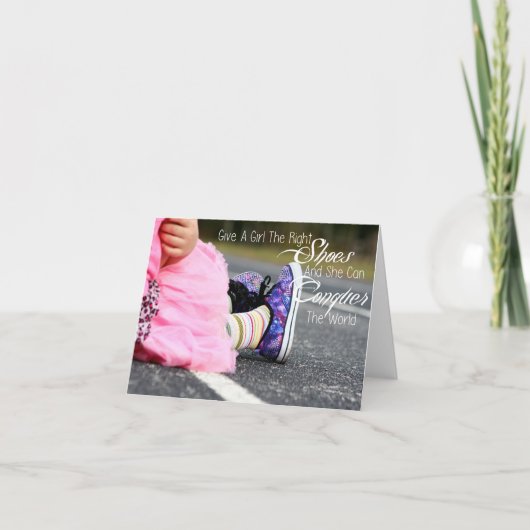 女の子のかわいいノートカード カード (正面)