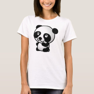 女の子のかわいいパンダのワイシャツ Tシャツ