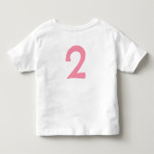 女の子のかわいい夏の太陽の2歳の誕生日 トドラーTシャツ (裏面)