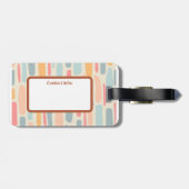 女の子のかわいい漫画の猫の名前ラゲージタグ ラゲッジタグ (裏面横)