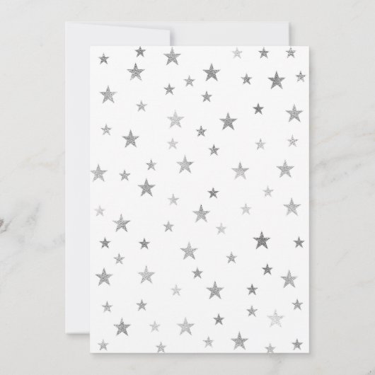 女の子のきらめきのベビーは招待状、ショッキングピンクを振りかけます 招待状 (裏面)