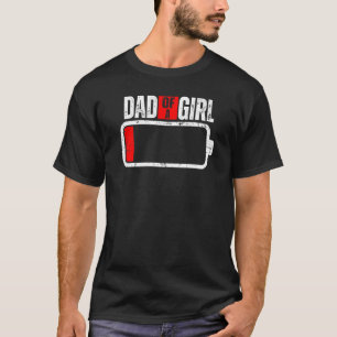 女の子のことわざパパとメンズローバッテリー Tシャツ