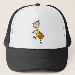 女の子のしたたるバスケットボールのTシャツおよびギフト キャップ