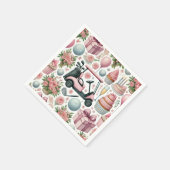 女の子のためにテーマを設定したゴルフの誕生日パーティーピンク スタンダードカクテルナプキン (角)