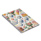 女の子のためにテーマを設定したゴルフの誕生日パーティーピンク ノートブック (右側)