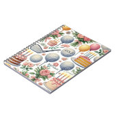 女の子のためにテーマを設定したゴルフの誕生日パーティーピンク ノートブック (左側)