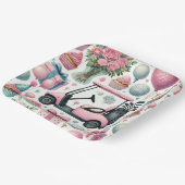 女の子のためにテーマを設定したゴルフの誕生日パーティーピンク ペーパープレート (傾斜あり)