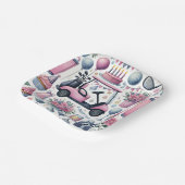 女の子のためにテーマを設定したゴルフの誕生日パーティーピンク ペーパープレート (傾斜あり)