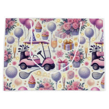 女の子のためにテーマを設定したゴルフの誕生日パーティーピンク