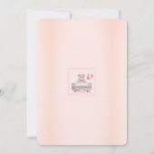 女の子のためにベビーシャワーを通る 招待状 (裏面)