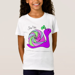 女の子のためのかたつむりのワイシャツ Tシャツ