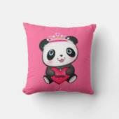 女の子のためのかわいいバレンタインデーのパンダのギフトの枕 クッション (正面)