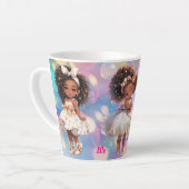 女の子のためのかわいいマグカップ カフェラテマグ (左アングル)