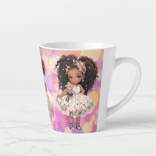 女の子のためのかわいいマグカップ カフェラテマグ (右)