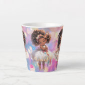 女の子のためのかわいいマグカップ カフェラテマグ (正面)