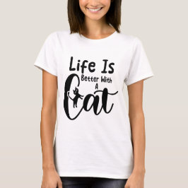 女の子のためのかわいい猫の引用符の可愛い子猫のユーモアデザイン Tシャツ