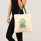 女の子のためのかわいい美しい人魚 トートバッグ (正面(商品))