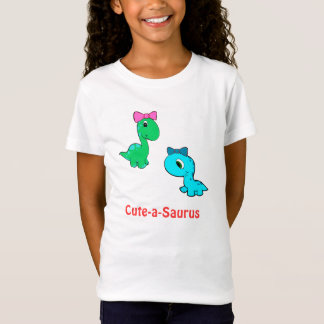 女の子のためのかわいいsaurus子供のワイシャツ tシャツ