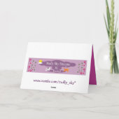 女の子のためのかわいらしい漫画アイコンはバースデー・カードを飾ります カード (裏面)