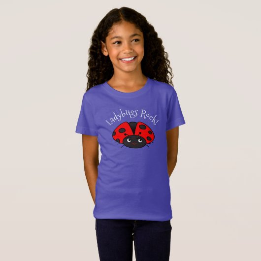 女の子のためのてんとう虫のTシャツ|のギフト Tシャツ (正面フル)