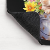 女の子のためのウサギのグラフィックフローラ春時間 マウスパッド (コーナー)