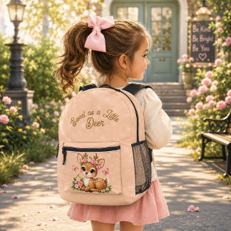 女の子のためのオーダーメイドの小さな鹿のリュックサック 可愛い プリントバックパック