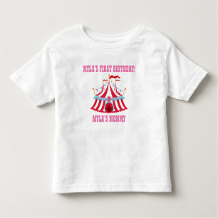 女の子のためのカスタムな誕生日のカーニバルのTシャツ トドラーTシャツ
