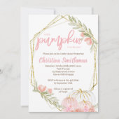 女の子のためのカボチャベビーシャワー招待状 招待状 (正面)